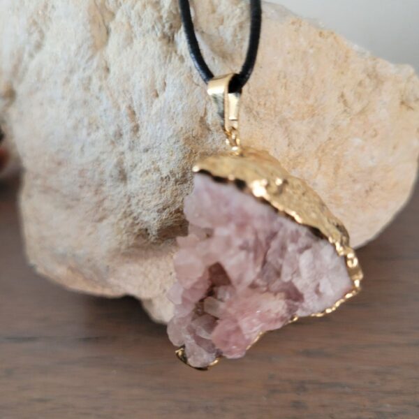 Roze amethist hanger
